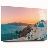 Vibrant acrylic glass wall art showcasing a serene seascape design, featuring dynamic waves and a calming color palette of blues and whites, perfect for coastal decor.