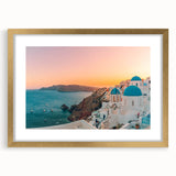 Elegant wall art collection showcasing a framed seascape design with a gold mat, perfect for enhancing home decor. Ideal for coastal-themed interiors.