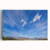 Stretched canvas wall art showcasing a vibrant landscape design with bold colors and intricate details. Ideal for modern decor, enhancing any living space's ambiance.