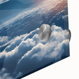 Close-up of a vibrant landscape and skyscape wall art design, showcasing rich colors and intricate details on acrylic glass, ideal for modern home decor.