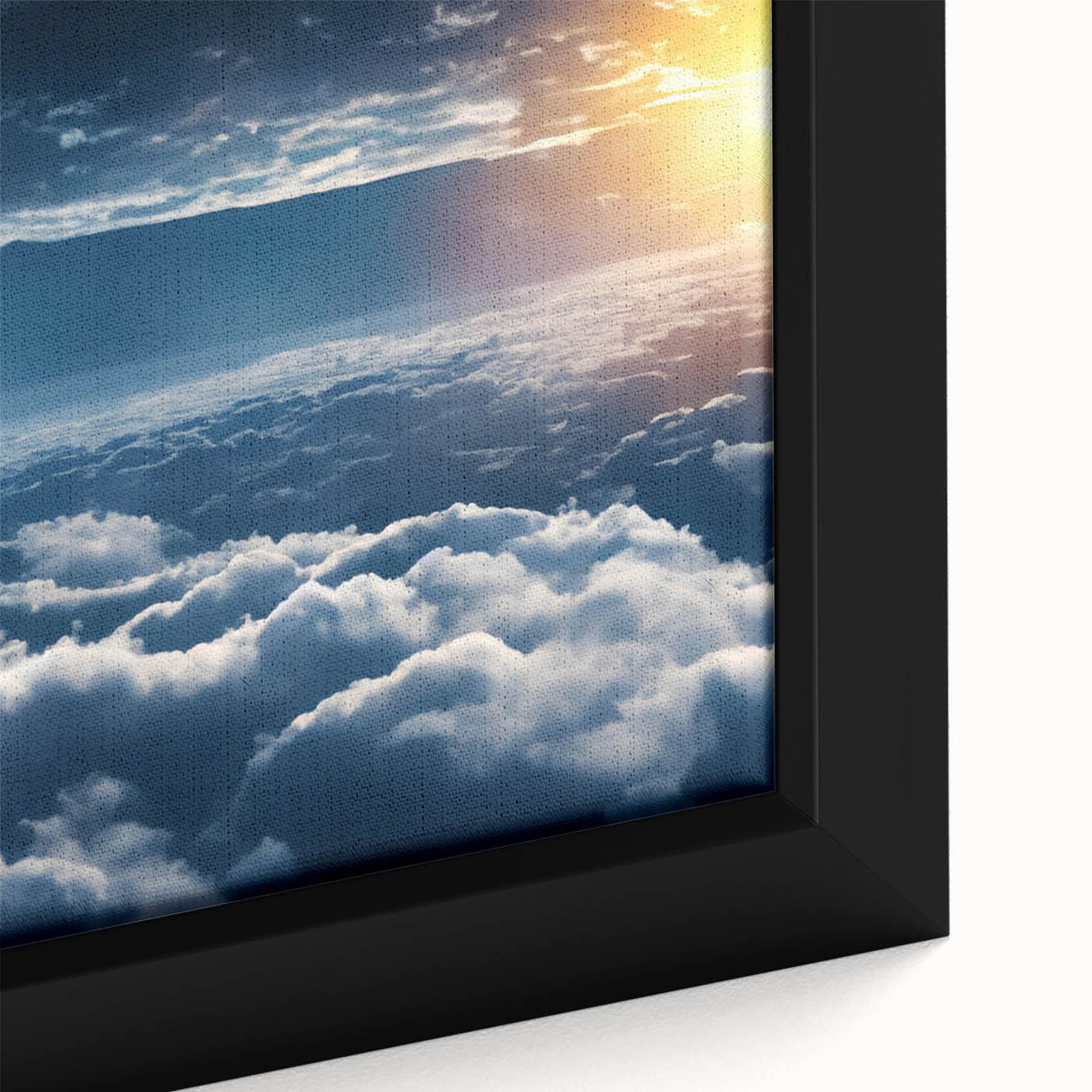 Framed canvas artwork showcasing a vibrant landscape design with rich colors and intricate details, ideal for enhancing home decor and artistic ambiance.