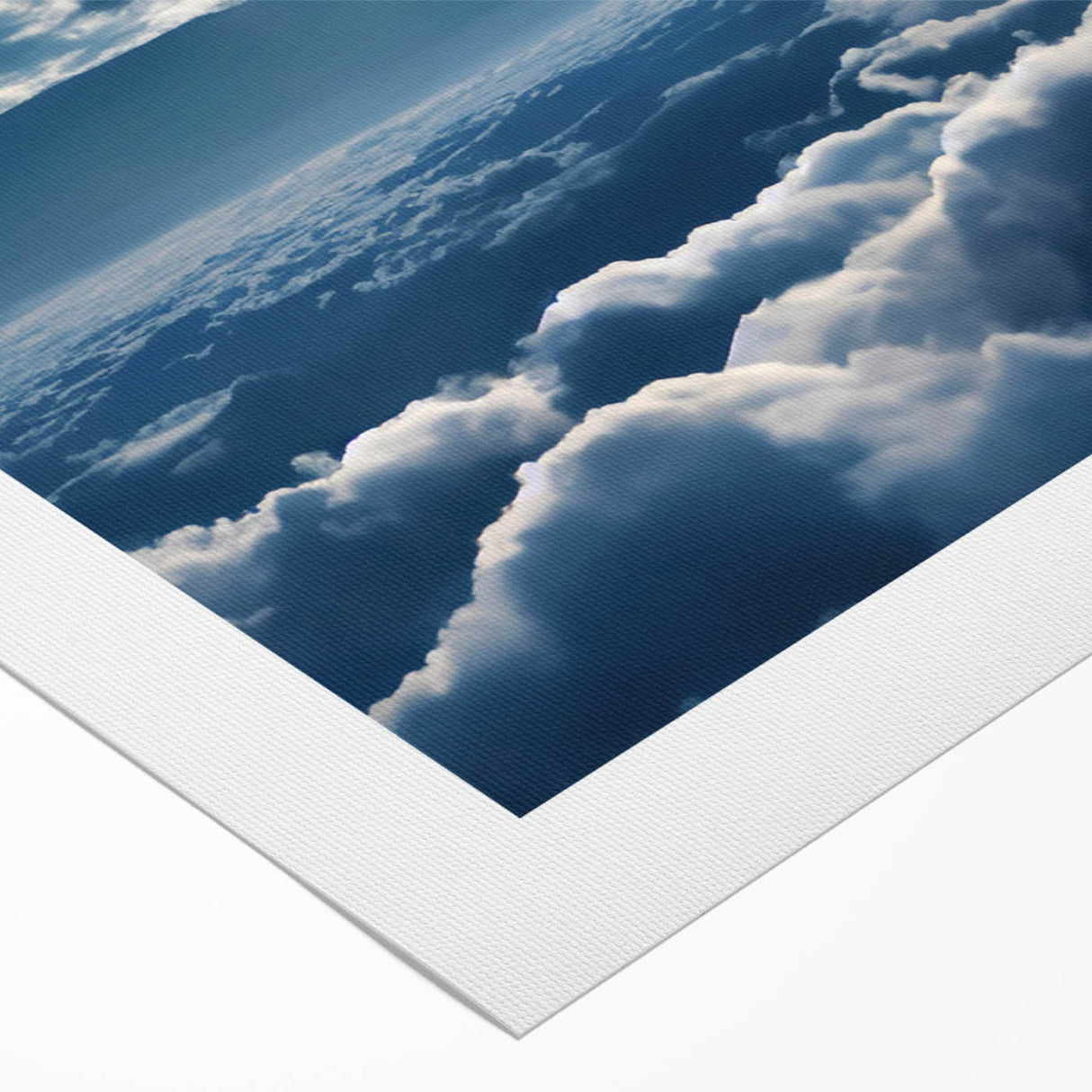 Vibrant rolled canvas depicting a stunning landscape with dramatic skyscapes, perfect for home decor, showcasing rich colors and intricate details, packaged securely.