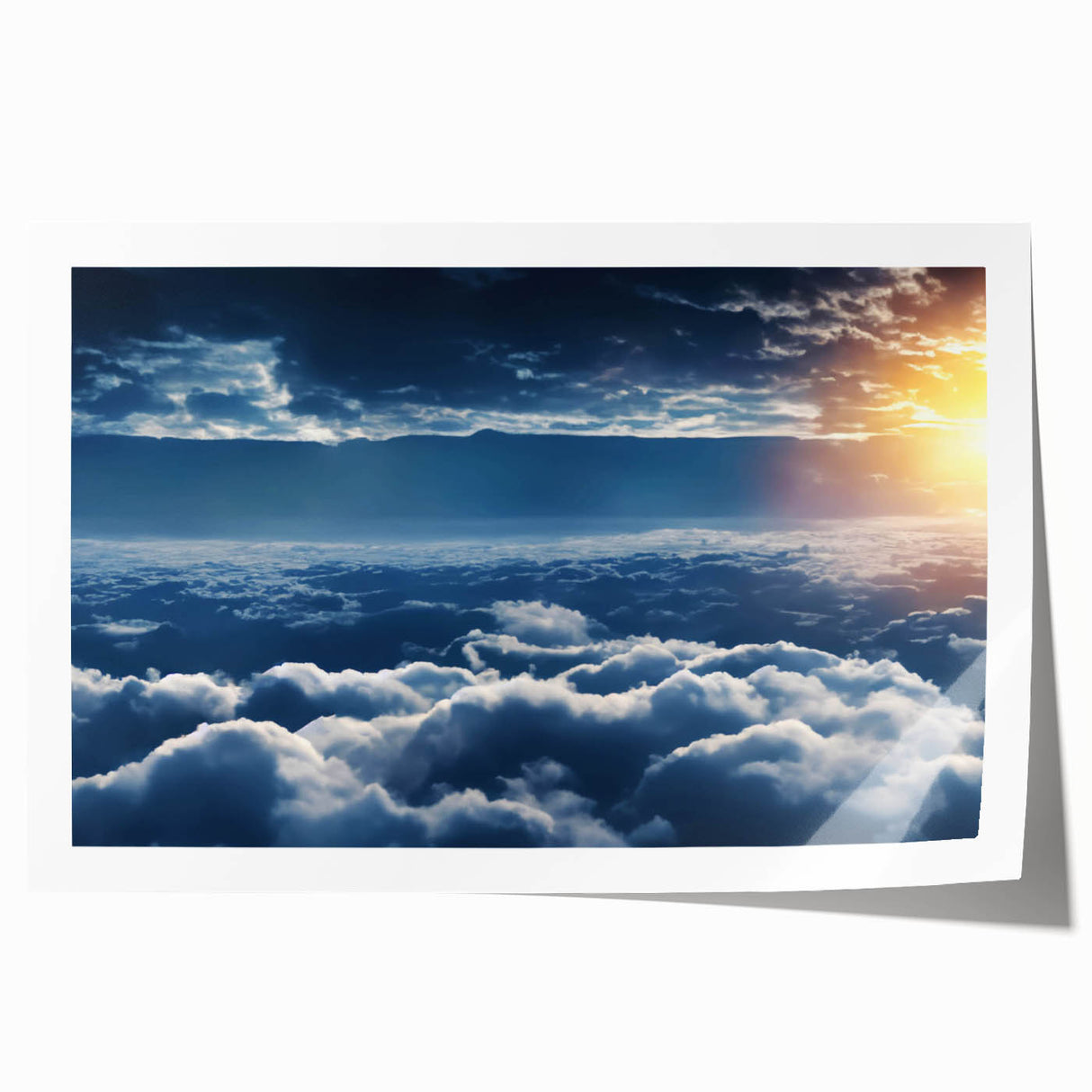 Rolled print showcasing a stunning landscapes and skyscapes design, featuring vibrant colors and intricate details, perfect for home décor or art enthusiasts.
