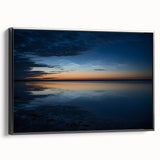 Framed canvas wall art showcasing a vibrant landscape with dramatic skyscapes, featuring rich colors and textures, presented in a sleek black frame, ideal for home decor.
