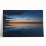 Stretched canvas wall art featuring a serene landscape with soft pastel colors and dramatic skies, ideal for home decor and enhancing interior aesthetics.
