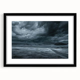 Framed wall art collection showcasing a serene landscape and skyscape design in black frame with mat, ideal for home decor enhancement and artistic ambiance.