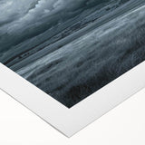 Colorful rolled canvas wall art showcasing a vibrant landscape design with abstract elements, neatly packaged in a protective cardboard tube for easy display.