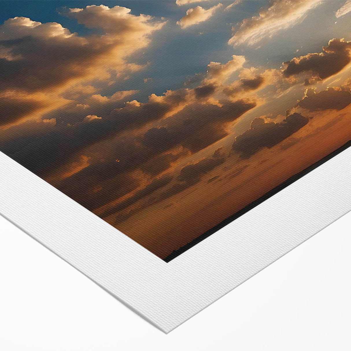 Vibrant rolled canvas artwork showcasing a serene landscape with colorful skies, ideal for home decor. Packaged securely in a durable cardboard tube for safe delivery.