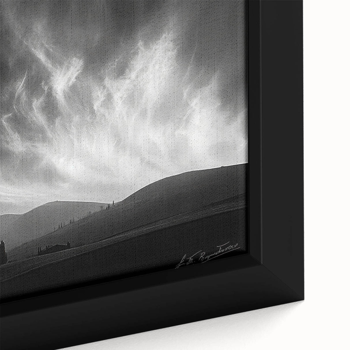 Framed canvas close-up of a vibrant landscapes and skyscapes wall art collection, showcasing intricate details and rich colors, perfect for home decor.