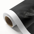 Rolled canvas artwork showcasing a vibrant abstract landscape in rich blues and greens, perfect for contemporary home decor, elegantly packaged for protection.