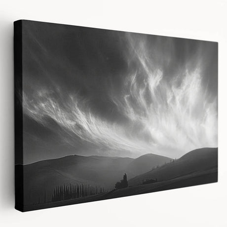 Stretched canvas artwork showcasing a vibrant landscapes and skyscapes design, highlighting rich colors and textures, ideal for home decor.