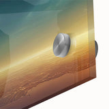 Close-up of an acrylic glass wall art piece from the Landscapes and Skyscapes collection, showcasing vibrant colors and intricate details, ideal for modern decor.