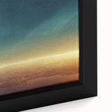 Framed canvas close-up of a vibrant landscapes and skyscapes wall art collection, showcasing intricate details and rich colors, perfect for modern home decor.