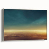 Framed canvas wall art from the Landscapes Skyscapes design collection, showcasing serene silver tones and modern aesthetics, perfect for contemporary home decor.