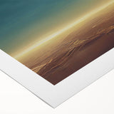 Rolled canvas artwork depicting a vibrant abstract landscape with bold colors and dynamic shapes, designed to enhance modern home decor and interior spaces.