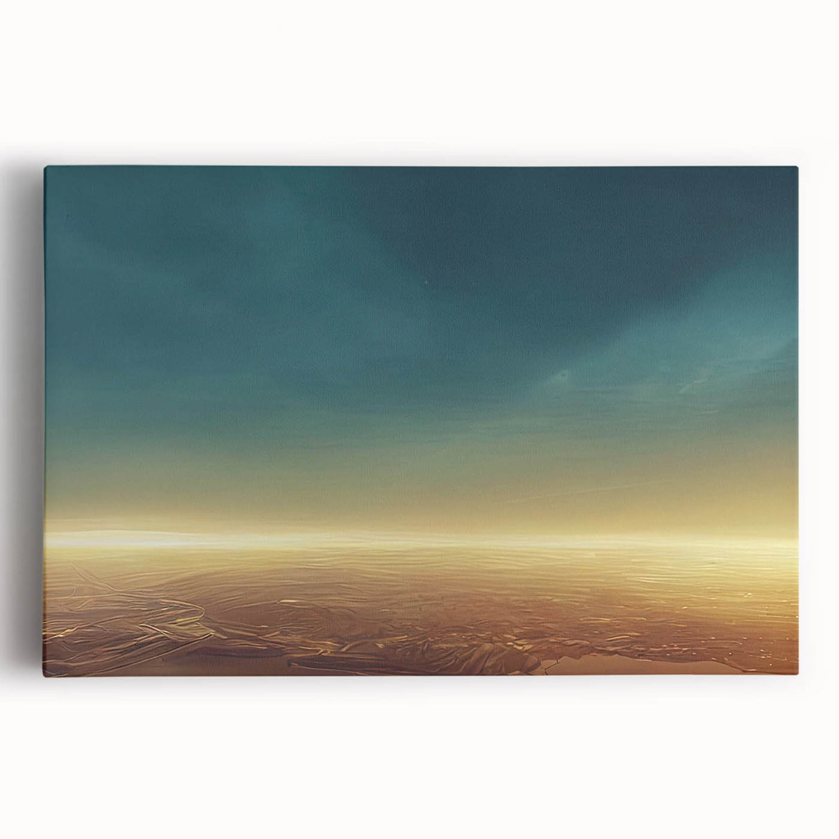 Stretched canvas wall art collection showcasing vibrant landscapes and skyscapes in a contemporary design, perfect for home decor enhancement.