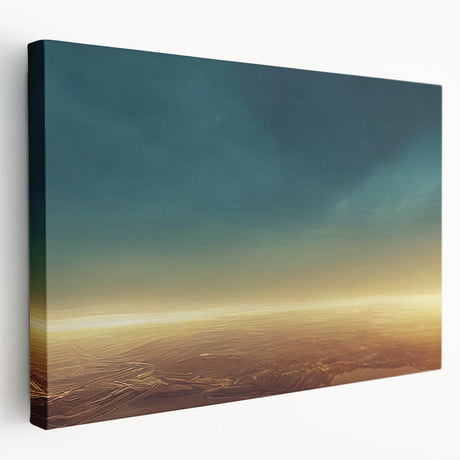 Stretched canvas artwork showcasing a vibrant landscapes and skyscapes design, featuring rich colors and intricate details, ideal for modern home decor.