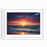 White-framed wall art from the Landscapes and Skyscapes collection, showcasing a serene nature scene with soft colors and a minimalist design, ideal for modern decor.