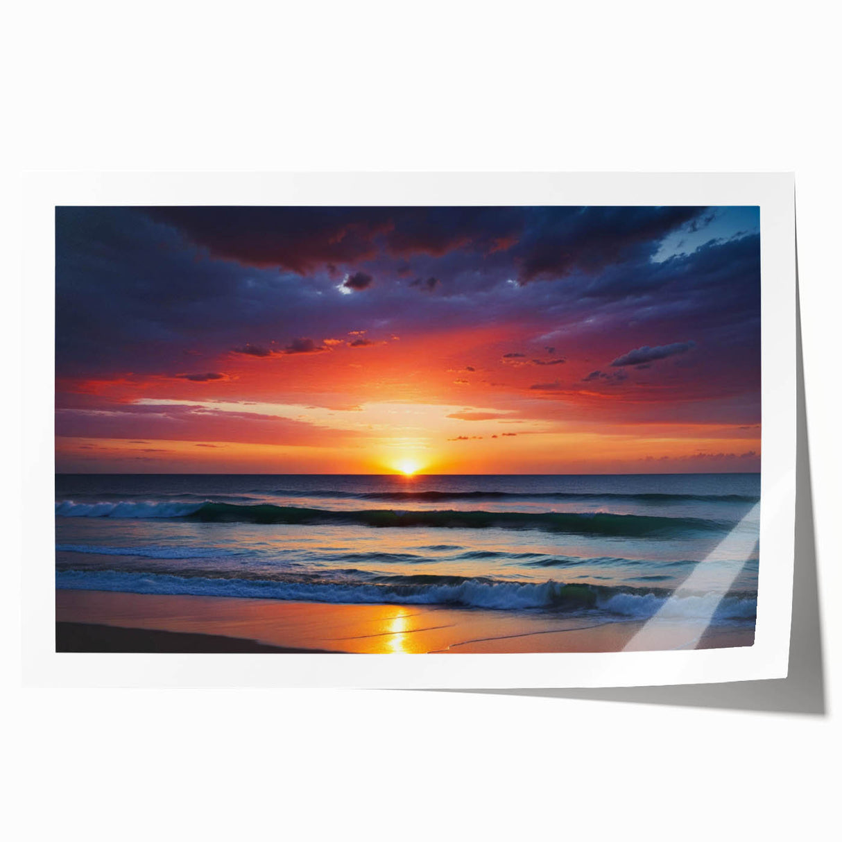 Colorful rolled print showcasing a vibrant landscapes and skyscapes wall art design, ideal for home decor, packaged securely in a protective tube.