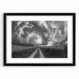 Framed wall art piece from the Landscapes & Skyscapes collection, featuring a stunning black front view with a sleek mat, ideal for modern home decor.