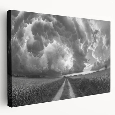 Stretched canvas wall art showcasing a serene landscape with vibrant colors, elegantly framed for a contemporary home decor aesthetic. Perfect for adding tranquility to any space.