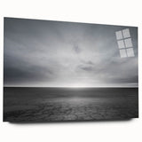 Side view of a modern acrylic glass wall art piece from the Landscapes Skyscapes collection, showcasing vibrant colors and abstract designs, ideal for contemporary home decor.