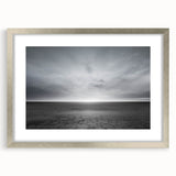 Framed silver mat wall art showcasing a serene landscape scene, perfect for enhancing home decor with a touch of elegance and tranquility. Ideal for art lovers.