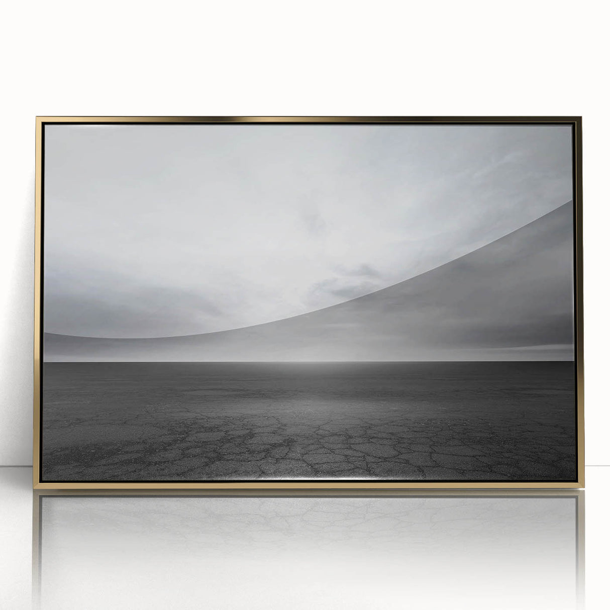Framed acrylic wall art from the Landscapes Skyscapes Design collection, showcasing a stunning gold front view, perfect for modern home decor.
