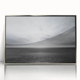 Framed acrylic wall art showcasing a serene landscape with vibrant colors, featuring a silver frame, ideal for modern home decor and enhancing interior spaces.