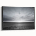 Framed canvas wall art showcasing a stunning landscape design with vibrant colors, featuring a black frame and side view perspective, perfect for home decor.