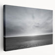Stretched canvas wall art showcasing a vibrant landscape with colorful skies, ideal for enhancing home decor. Side view highlights the canvas texture and depth.