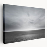Stretched canvas wall art showcasing a vibrant landscape with colorful skies, ideal for enhancing home decor. Side view highlights the canvas texture and depth.