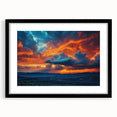 Framed wall art featuring a serene landscape with soft pastel colors and a black mat, ideal for home decor. Perfect for creating a calming atmosphere.