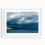 Framed wall art collection showcasing vibrant landscapes and skyscapes in a modern white mat, perfect for enhancing contemporary home decor.