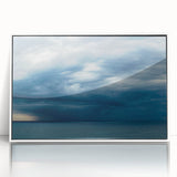 Framed acrylic wall art collection featuring serene landscapes and skyscapes, with a modern white frame, perfect for home or office decor.