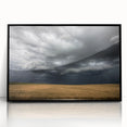 Framed acrylic wall art featuring a striking landscape design with vibrant colors and intricate details, presented in a sleek black frame, ideal for modern decor.