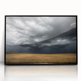 Framed acrylic wall art featuring a striking landscape design with vibrant colors and intricate details, presented in a sleek black frame, ideal for modern decor.