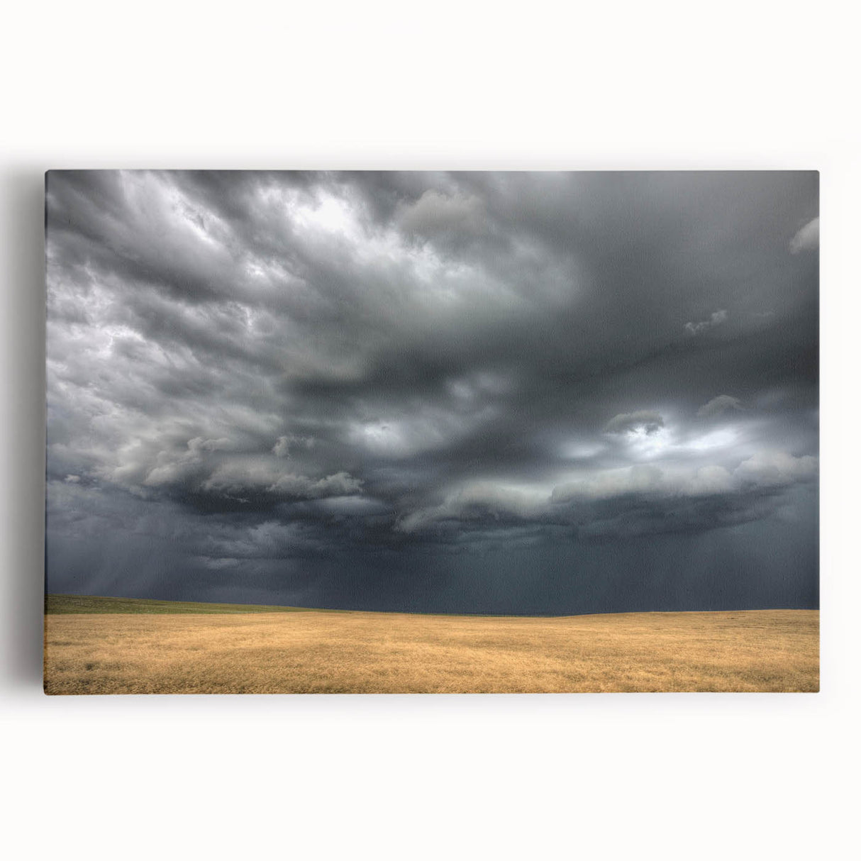 Stretched canvas wall art showcasing a vibrant landscape with colorful skies, ideal for home decor. Perfect for enhancing living spaces with artistic flair.