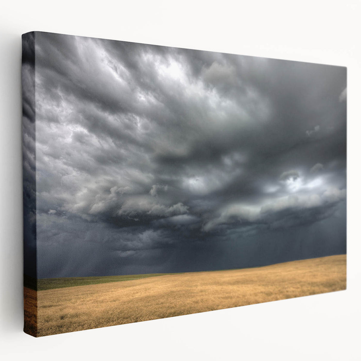 Stretched canvas wall art showcasing a vibrant landscape design with rich colors and textures, ideal for home decor and adding artistic flair to any room.
