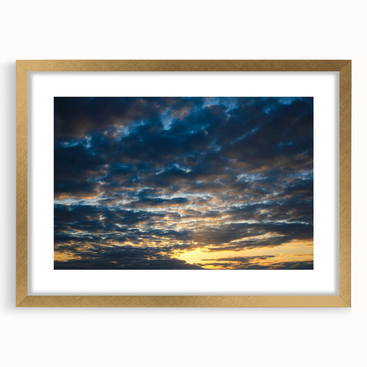 Framed wall art collection showcasing a vibrant landscape with a gold mat and frame, perfect for enhancing home decor and adding elegance to any room.