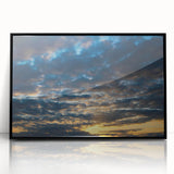 Framed wall art collection showcasing a vibrant landscapes and skyscapes design with a sleek black frame, perfect for modern home decor.