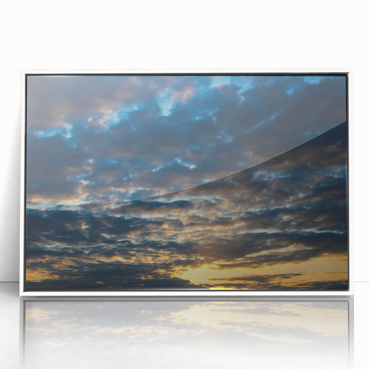 Framed acrylic wall art from the Landscapes and Skyscapes collection, showcasing a serene nature scene in vibrant colors, perfect for modern home decor.