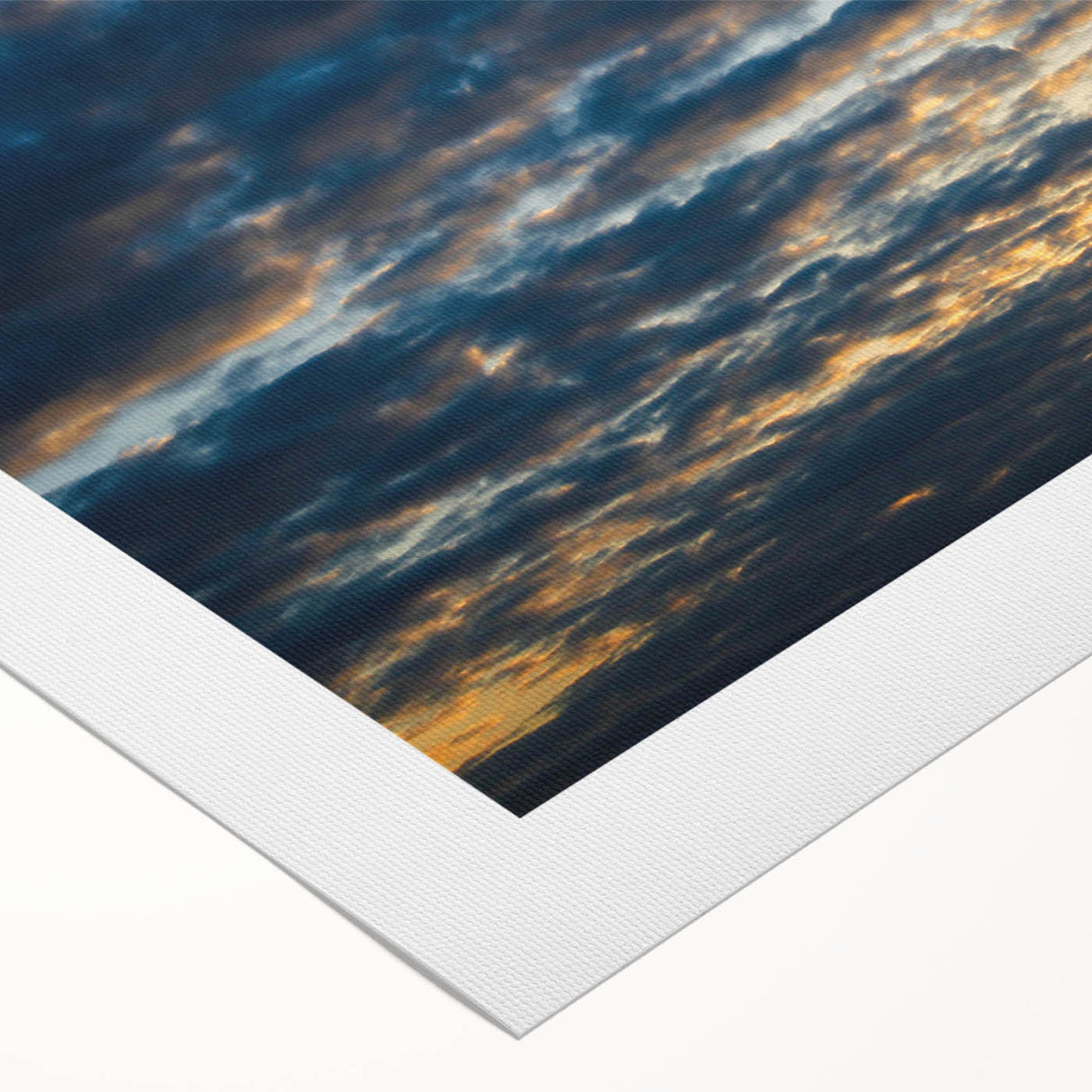 Vibrant rolled canvas featuring a serene landscape and skyscape design, showcasing soft colors and intricate details, ideal for home decor or art enthusiasts.