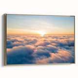 Framed canvas wall art showcasing a stunning landscape with a golden frame, perfect for enhancing home decor. Ideal for modern interiors and art enthusiasts.