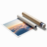 Vibrant rolled print showcasing a serene landscape with colorful skies, perfect for home decor. Ideal for art enthusiasts seeking nature-inspired wall art.
