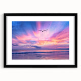 Framed wall art collection showcasing a serene landscapes and skyscapes design with a black mat, perfect for modern home decor and artistic interiors.