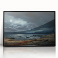 Framed acrylic wall art showcasing a stunning landscapes and skyscapes design, featuring vibrant colors and a sleek black frame, perfect for modern decor.