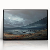 Framed acrylic wall art showcasing a stunning landscapes and skyscapes design, featuring vibrant colors and a sleek black frame, perfect for modern decor.
