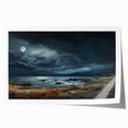 Rolled print of a vibrant landscape wall art design showcasing vivid colors and intricate details, perfect for home decor, packaged securely in a sturdy tube.