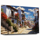 Vibrant acrylic glass wall art showcasing a stunning landscape design, highlighting rich colors and intricate details, perfect for modern home decor.
